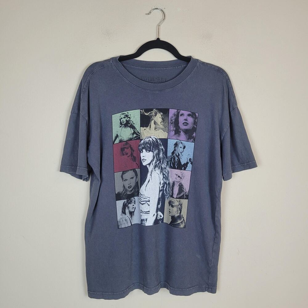 Taylor Swift T-Shirt XS Gray The Eras Tour 2023 Concert Collage Graphic Music